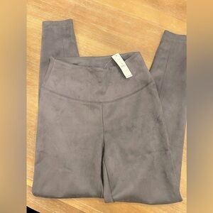 Brand new, never worn faux suede leggings - grey